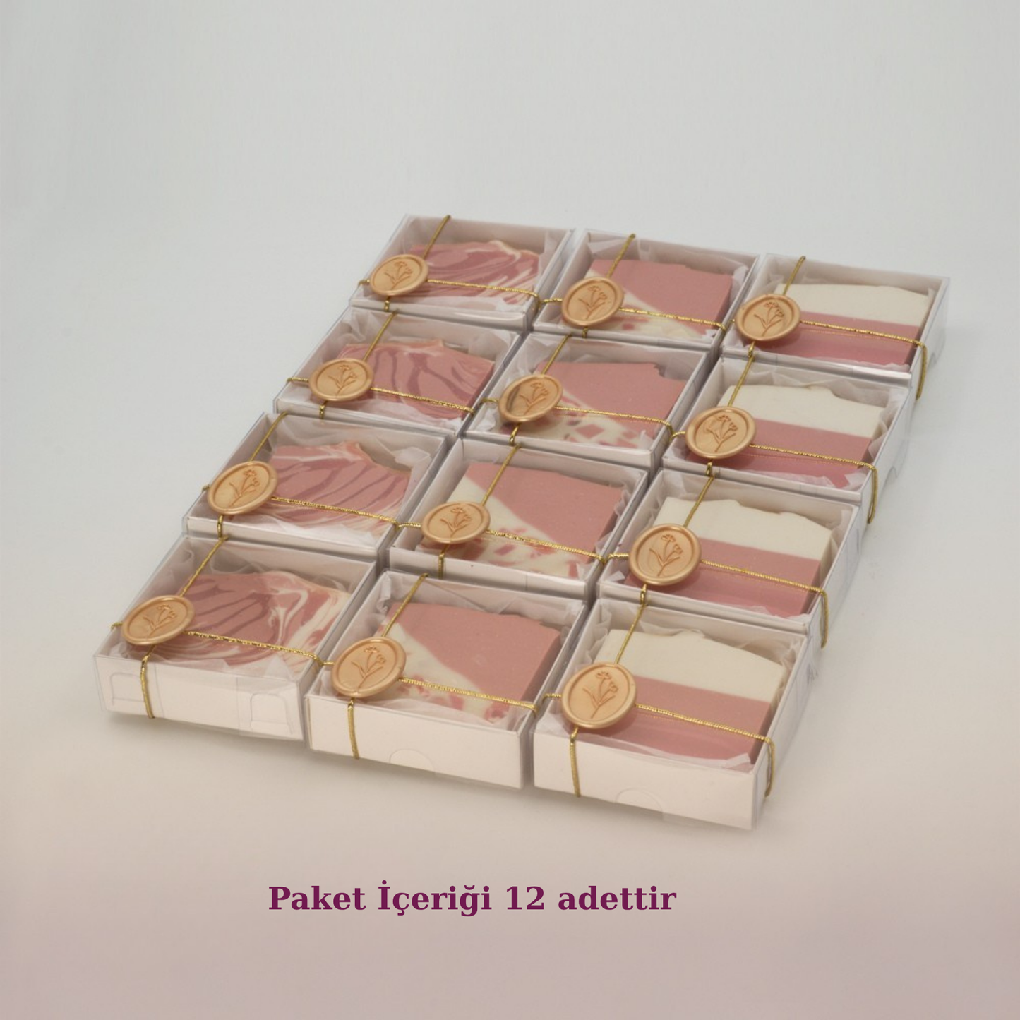 Dogal Shea&Hindistan Cevizi Yağlı Pembe Beyaz Sabun 12 Adet