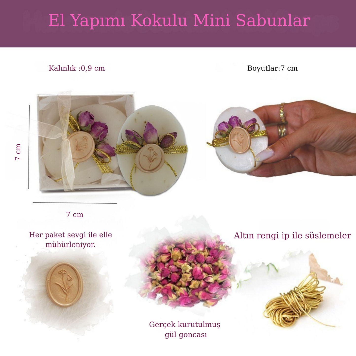 Lavanta Kokulu Hediyelik Oval Sabun 12 Adet