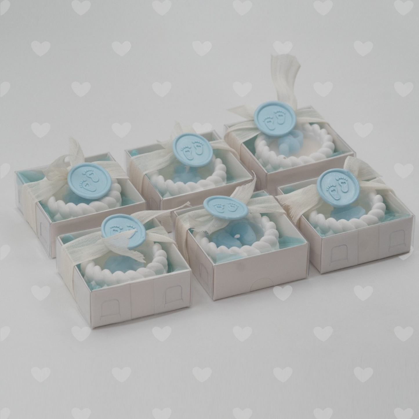 Burgu Desenli Hediyelik Mumluk Baby Boy 8 Adet