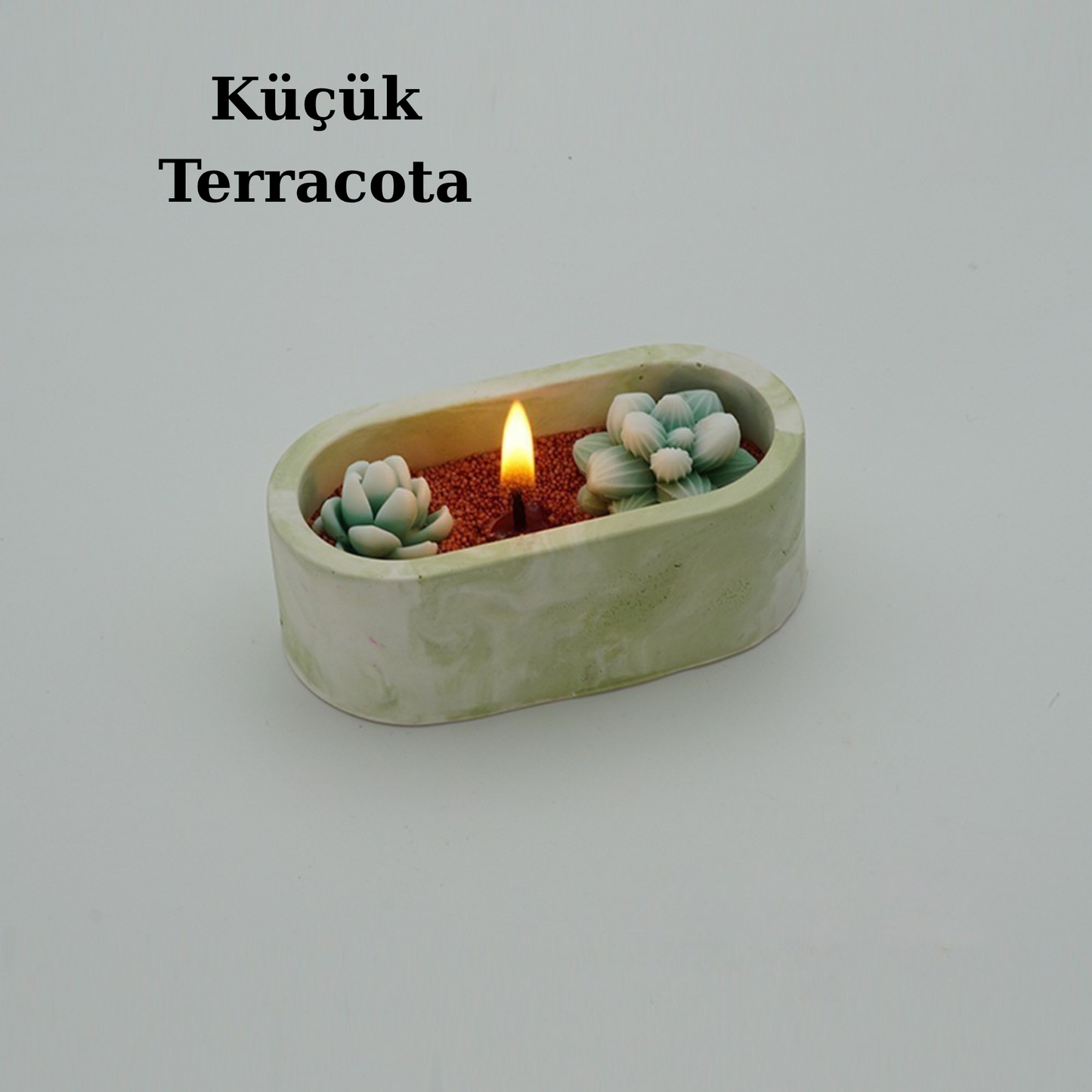 El yapımı 3 Boy Set Terracota Çanak Kase Mumluk