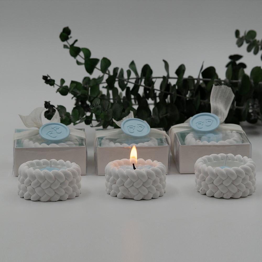 Burgu Desenli Hediyelik Mumluk Baby Boy 8 Adet