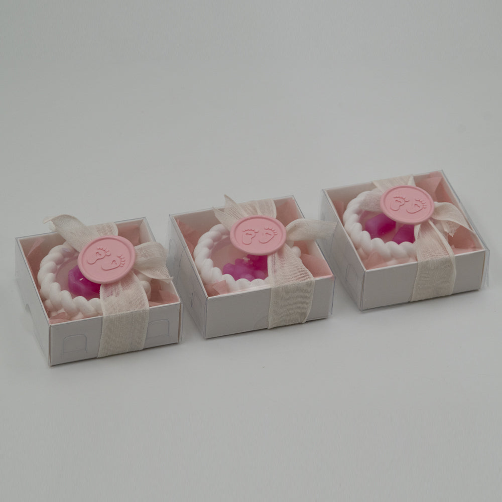 Burgu Desenli Hediyelik Mumluk Baby Girl 8 Adet