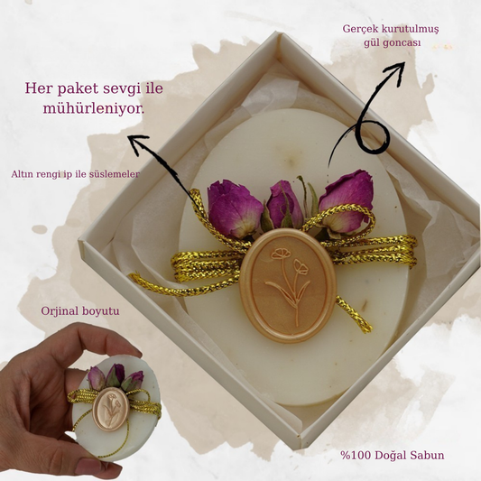 Lavanta Kokulu Hediyelik Oval Sabun 12 Adet