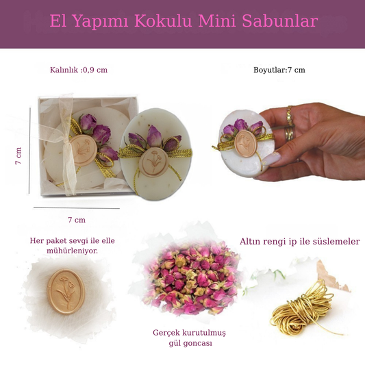 Lavanta Kokulu Hediyelik Oval Sabun 12 Adet