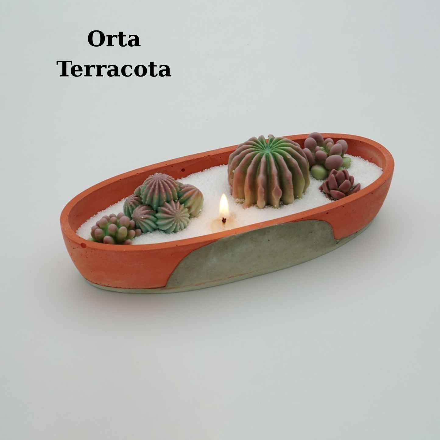 El yapımı Orta Boy Terracota Çanak Kase Mumluk
